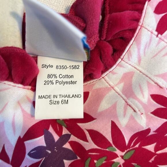 Floral Baby Romper Velvet Jumpsuit Ruffle Trim Long Sleeve‎ - Picture 5 of 5